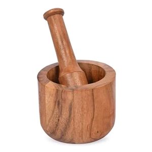 Handmade Acacia Wood Mortar And Pestle Perfect For Grinder for Herbs, Garlic,etc
